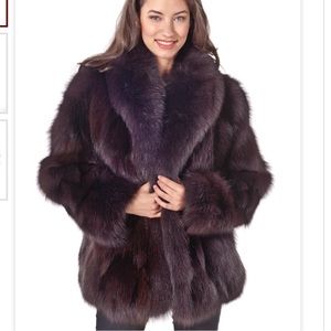 Brown Mink Fur Coat with collar